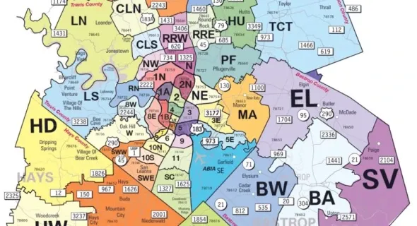 Austin / ABOR MLS Area Map & Boundaries