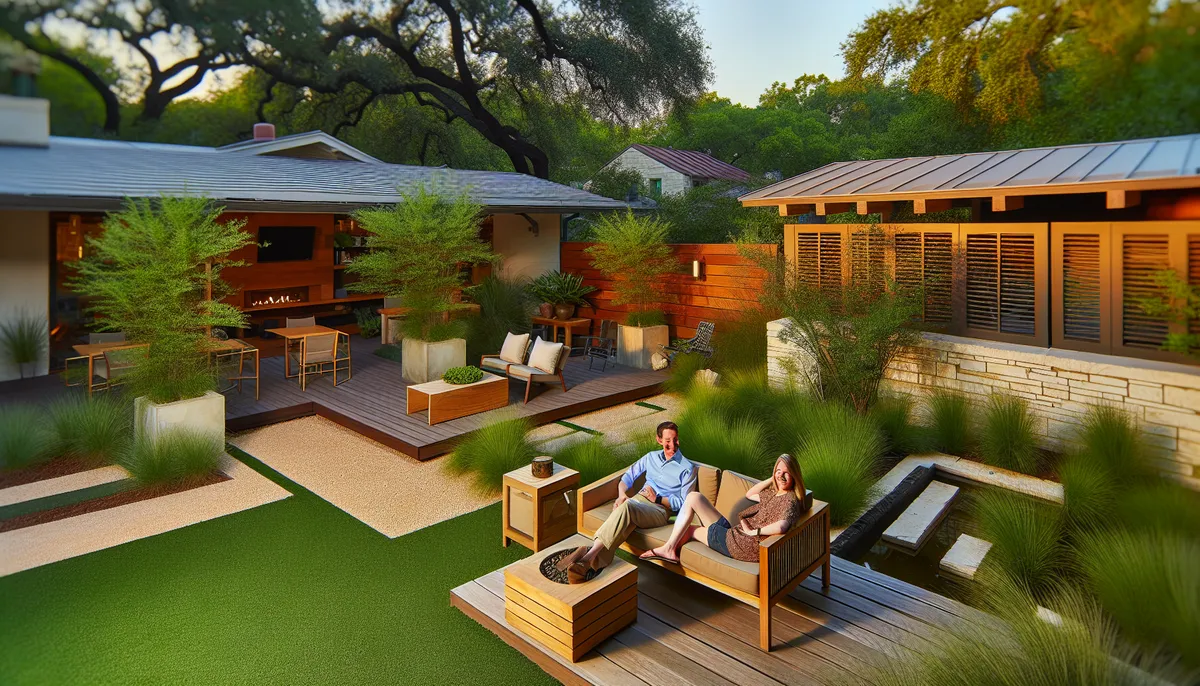 Functional outdoor living areas with greenery