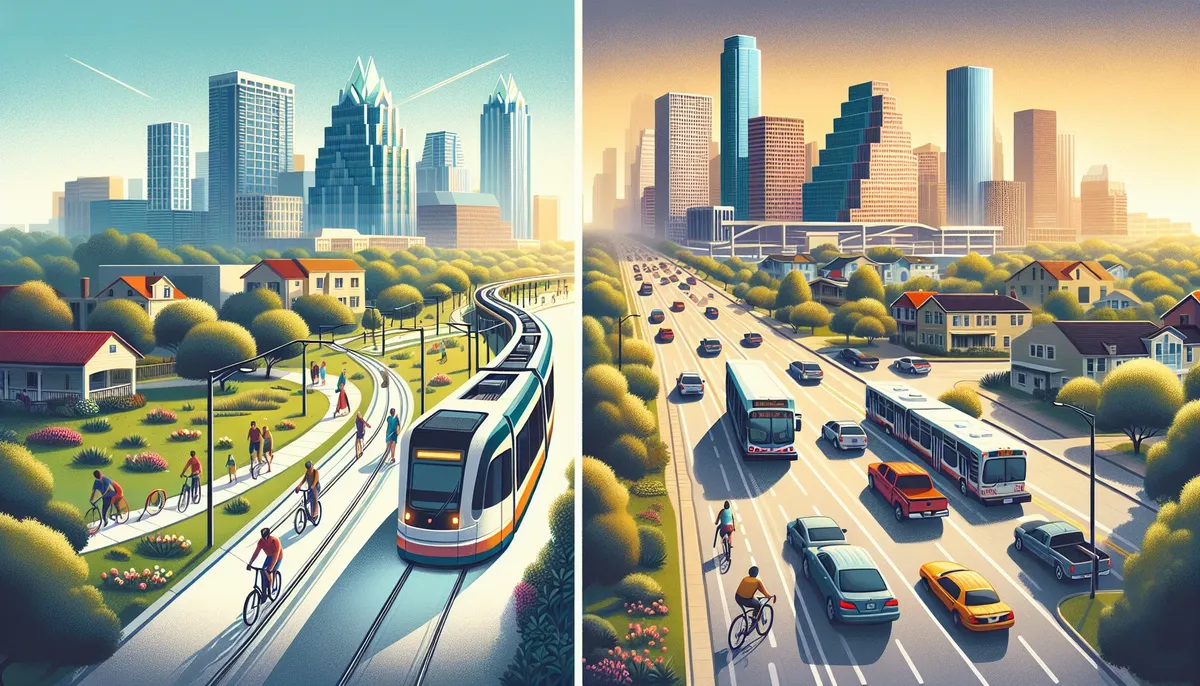 Transportation options in Austin and Houston
