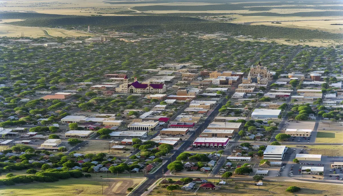 Aerial view of Bastrop and Lockhart neighborhoods