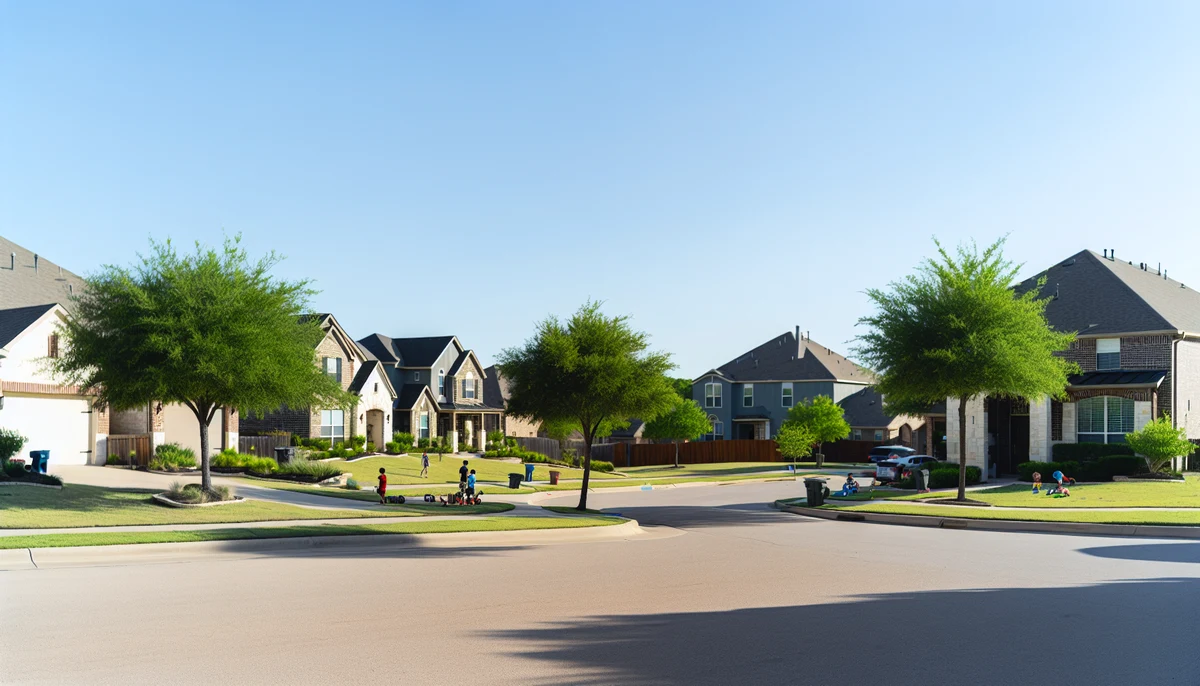 Residential neighborhood in Cedar Park vs Leander