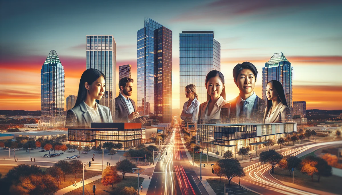 Business district or office buildings in Cedar Park vs Leander