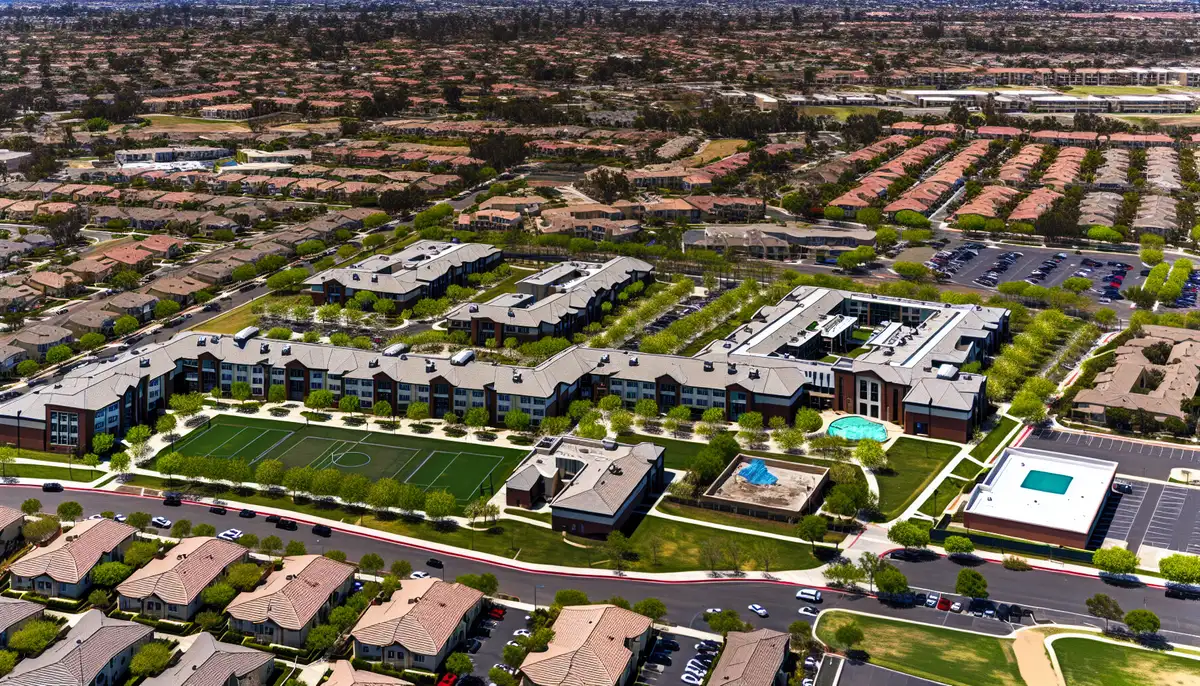 Aerial view of Del Valle Independent School District