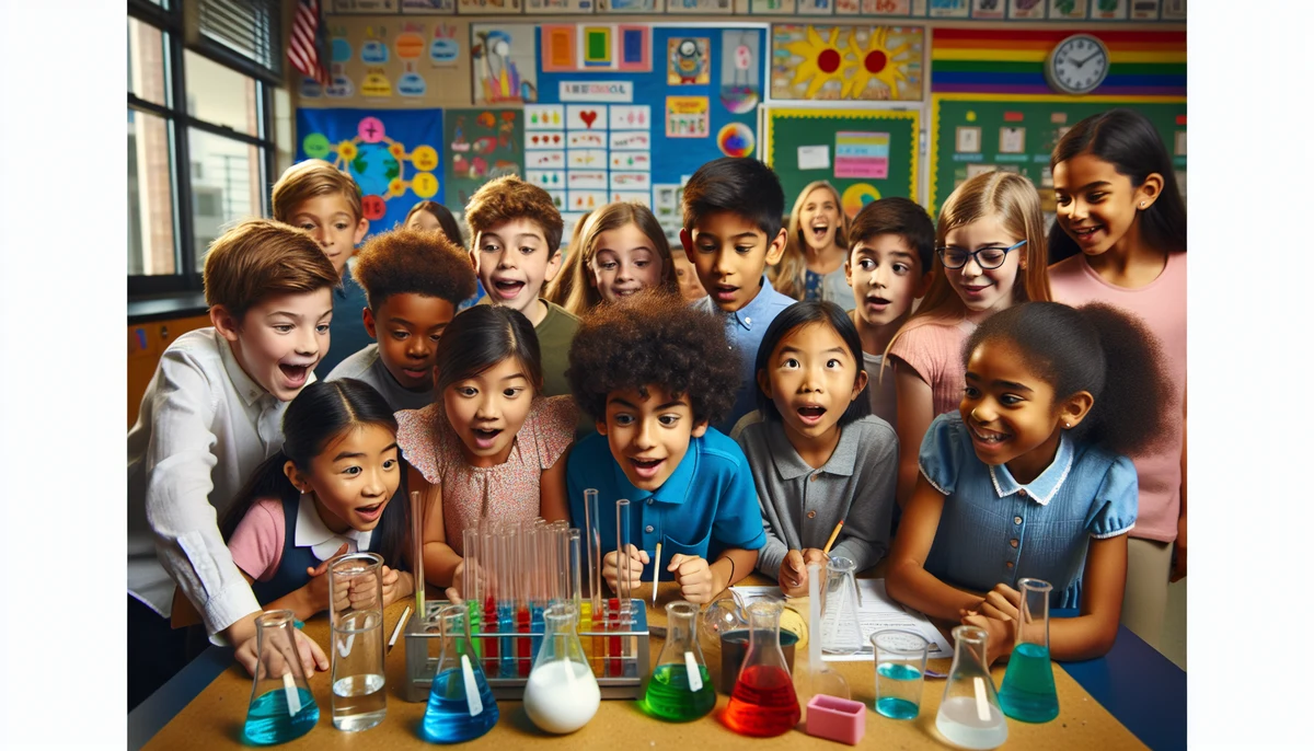 Group of students from diverse ethnic backgrounds participating in a school activity